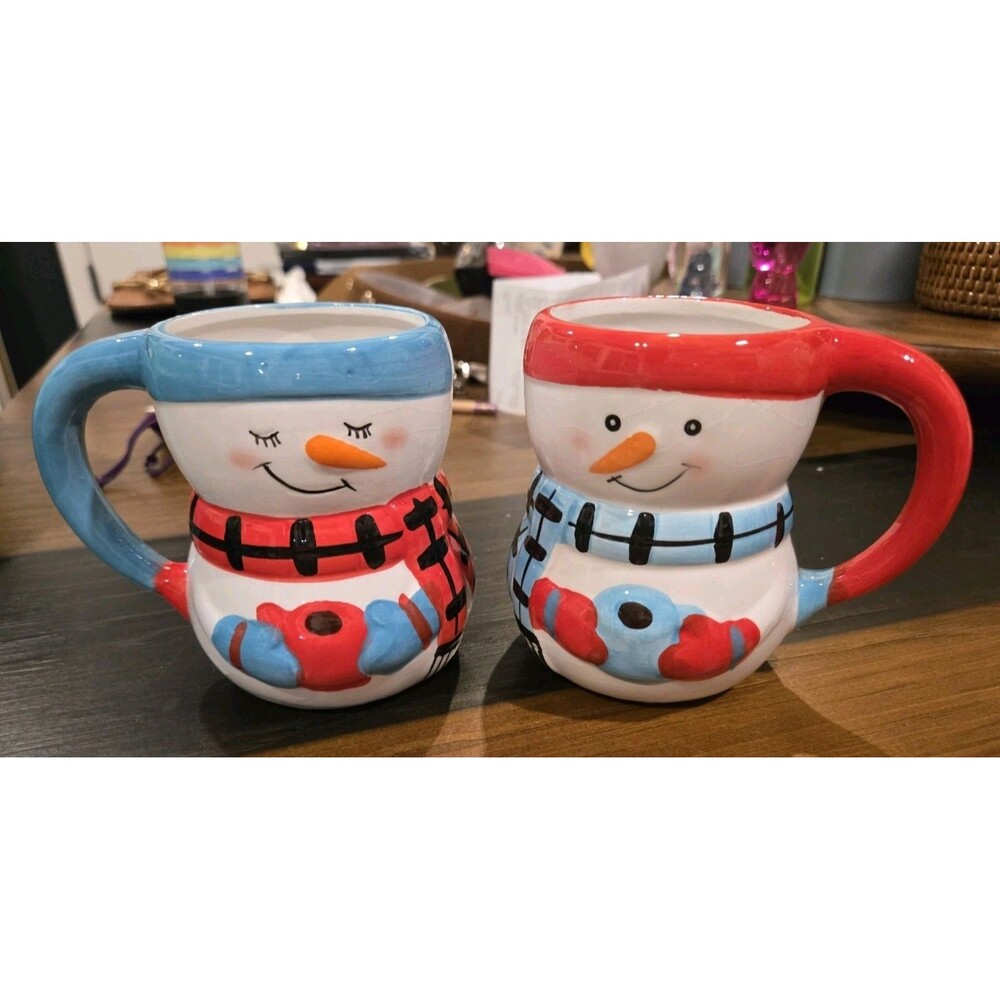 Bay Island Snowman 12oz Mug Set S/2